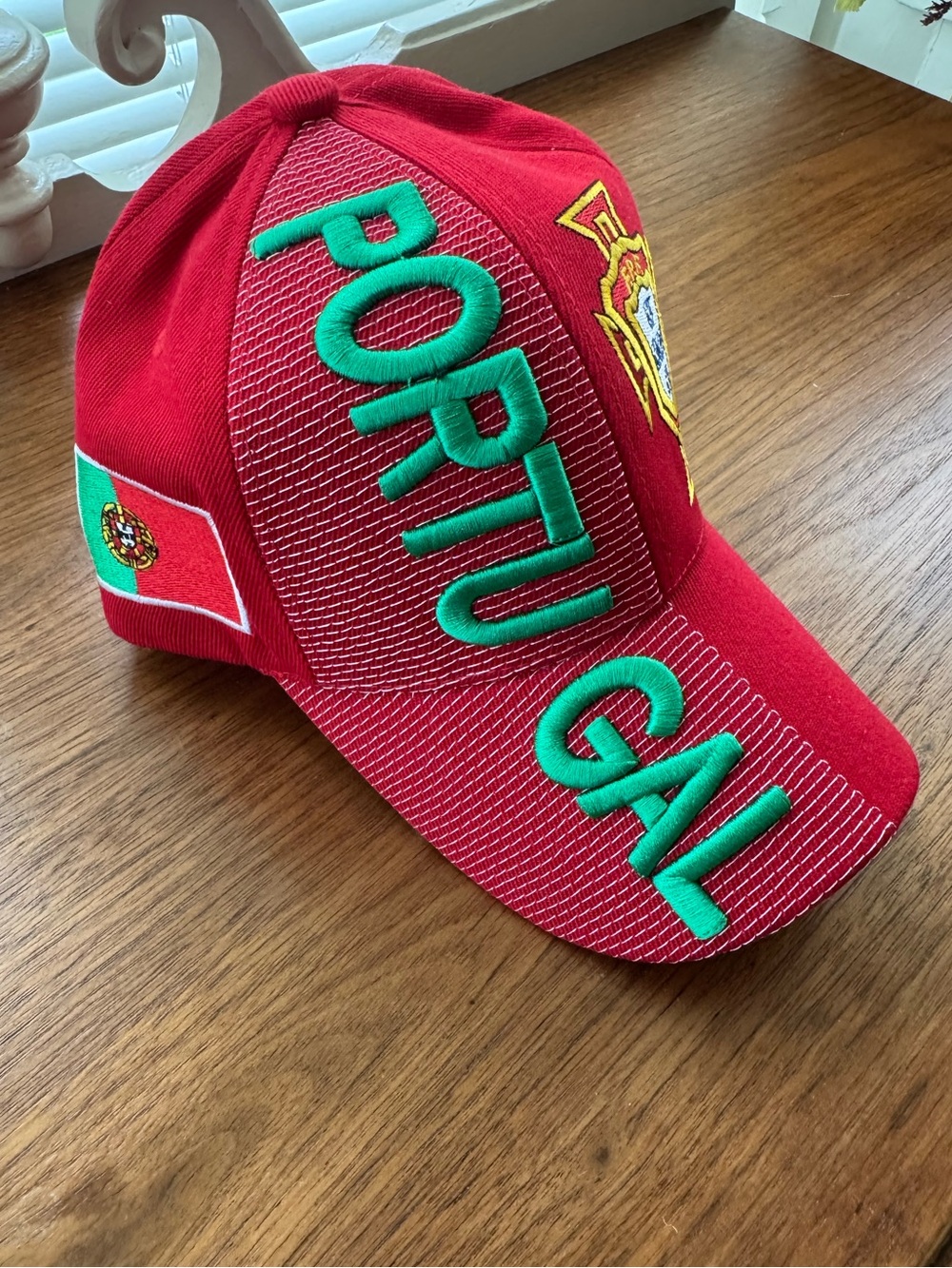 Red Portugal Unisex Adjustable Futbol Soccer Baseball Cap NWT